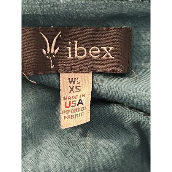 Ibex Ferryn Wrap Dress •XS• Long Sleeve Merino Wool Teal Blue Made In USA - Picture 6 of 8